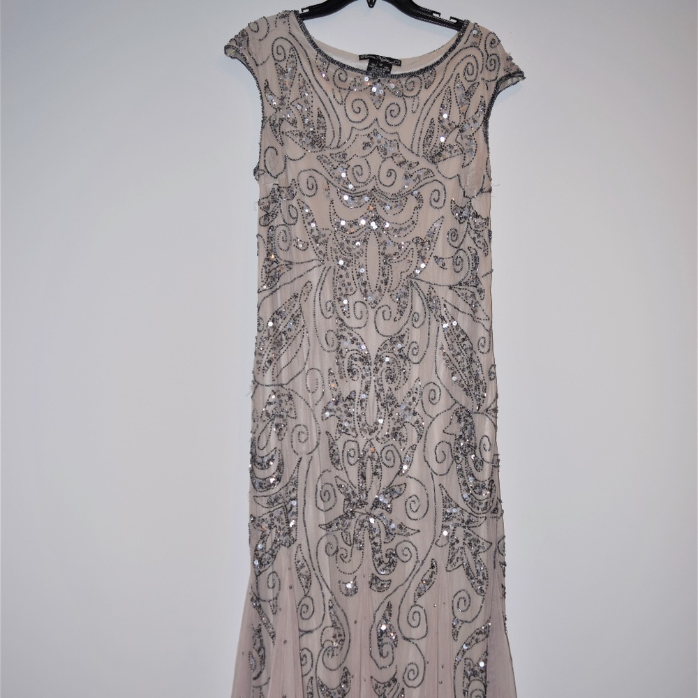 PISARRO NIGHTS BEADED DRESS